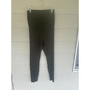 CRZ YOGA Butterluxe Over the Belly Maternity Leggings Dark Olive - Size M